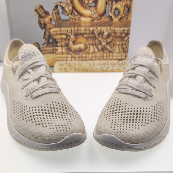 CROCS Beige Breathable Sneakers Literide Pacers - Picture 4 of 8